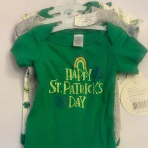 Happy St. Patrick's Day Green Kids Tee 3 pieces